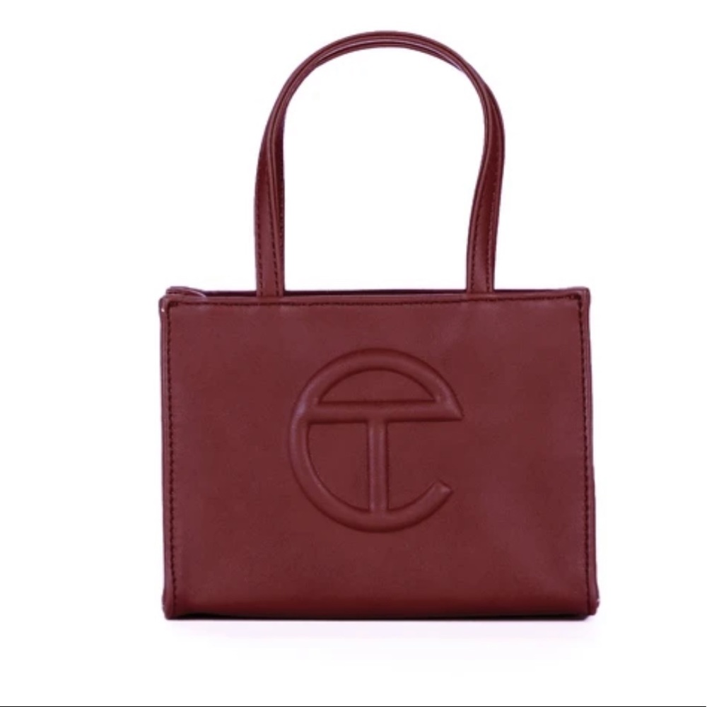 Small Oxblood Telfar Shopping bag